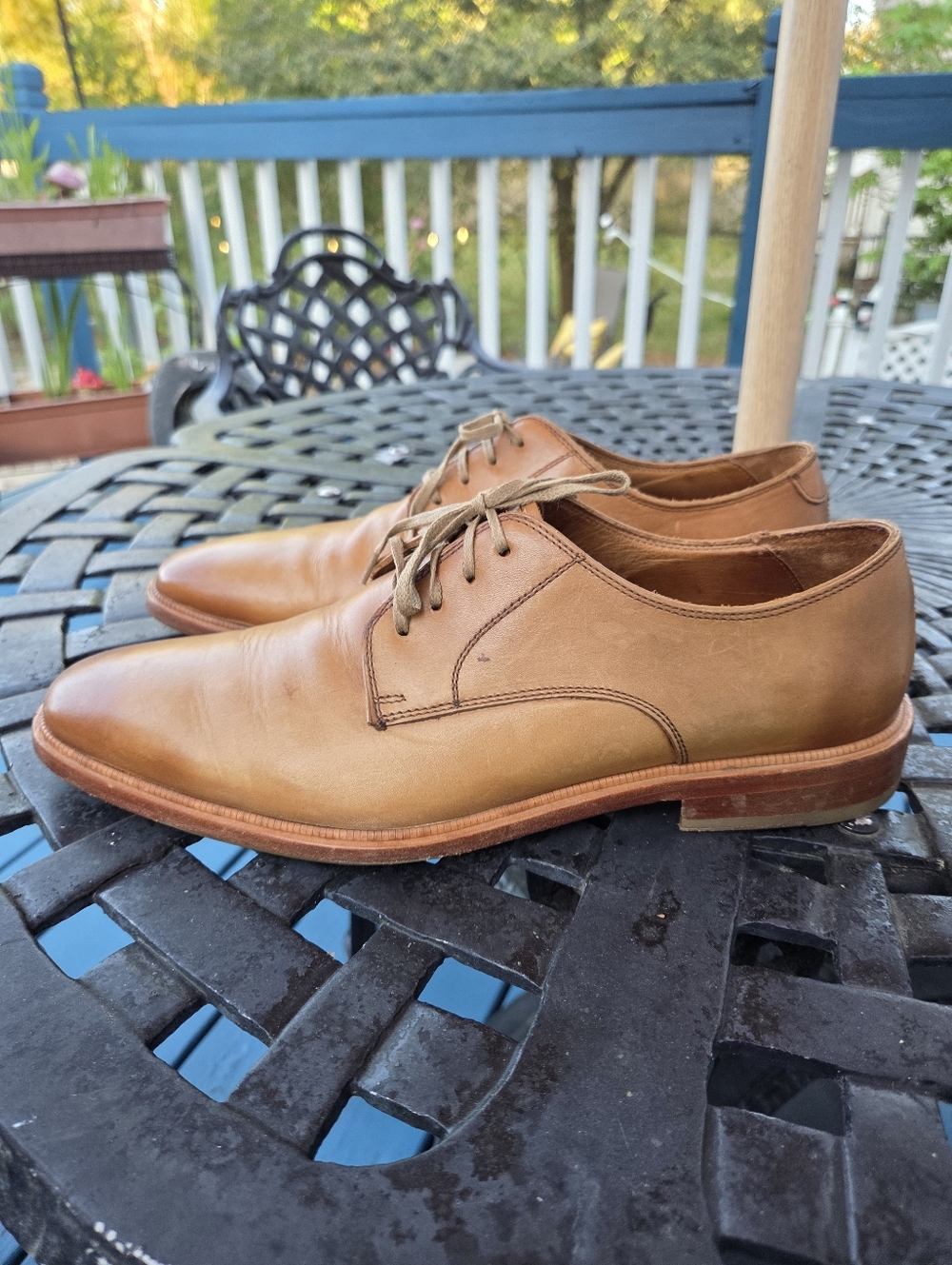 Johnston & Murphy Tan Leather Derby Shoes